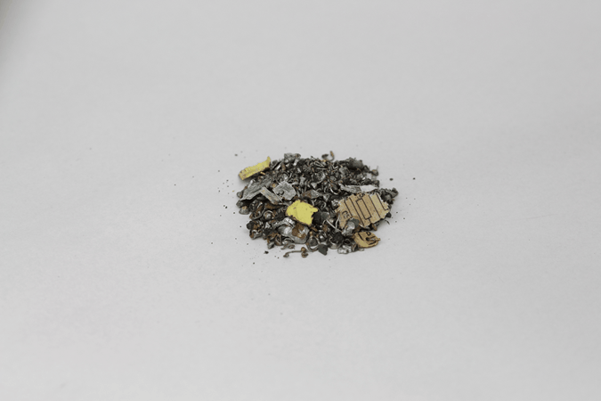 Probendarstellung: Leiterplatten gemischt, zerkleinert 0 - 4 mm