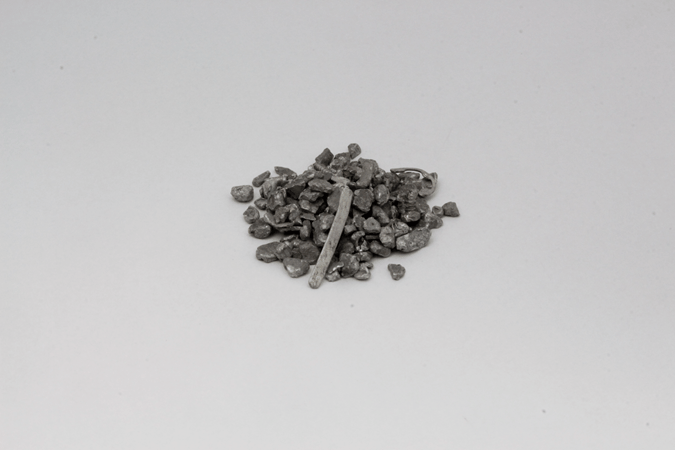Probendarstellung: Metallkonzentrat 6-10 mm Graumetall (58.0 Ma.-%)