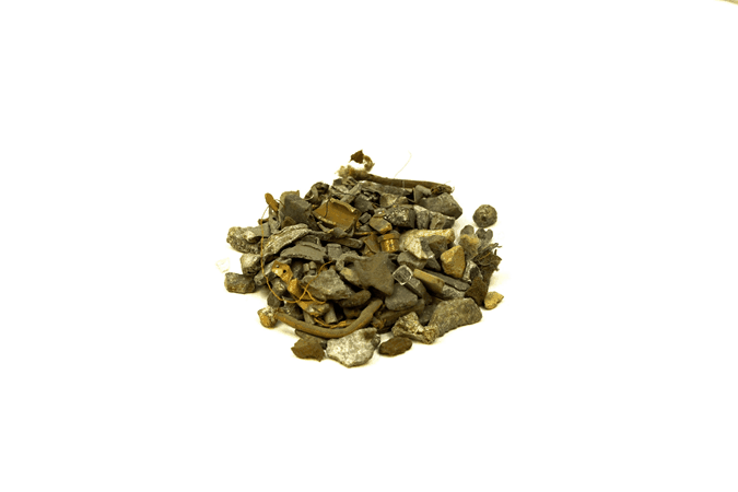 Probendarstellung: E-Schrott 4-10mm, nach Autoshredder