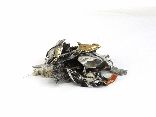 Probendarstellung: Fe-Metalle aus der Papiersortierung, Magnetscheidung
