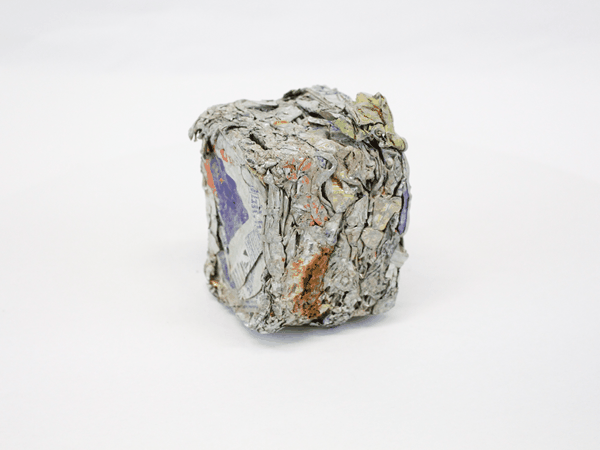 Probendarstellung: Dosenschrott, gepresstes Alu und KS (10x10cm)