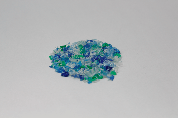 Probendarstellung: PET-Flakes (bunt)